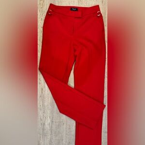 Rafaella Vibrant Red Straight Leg Pants